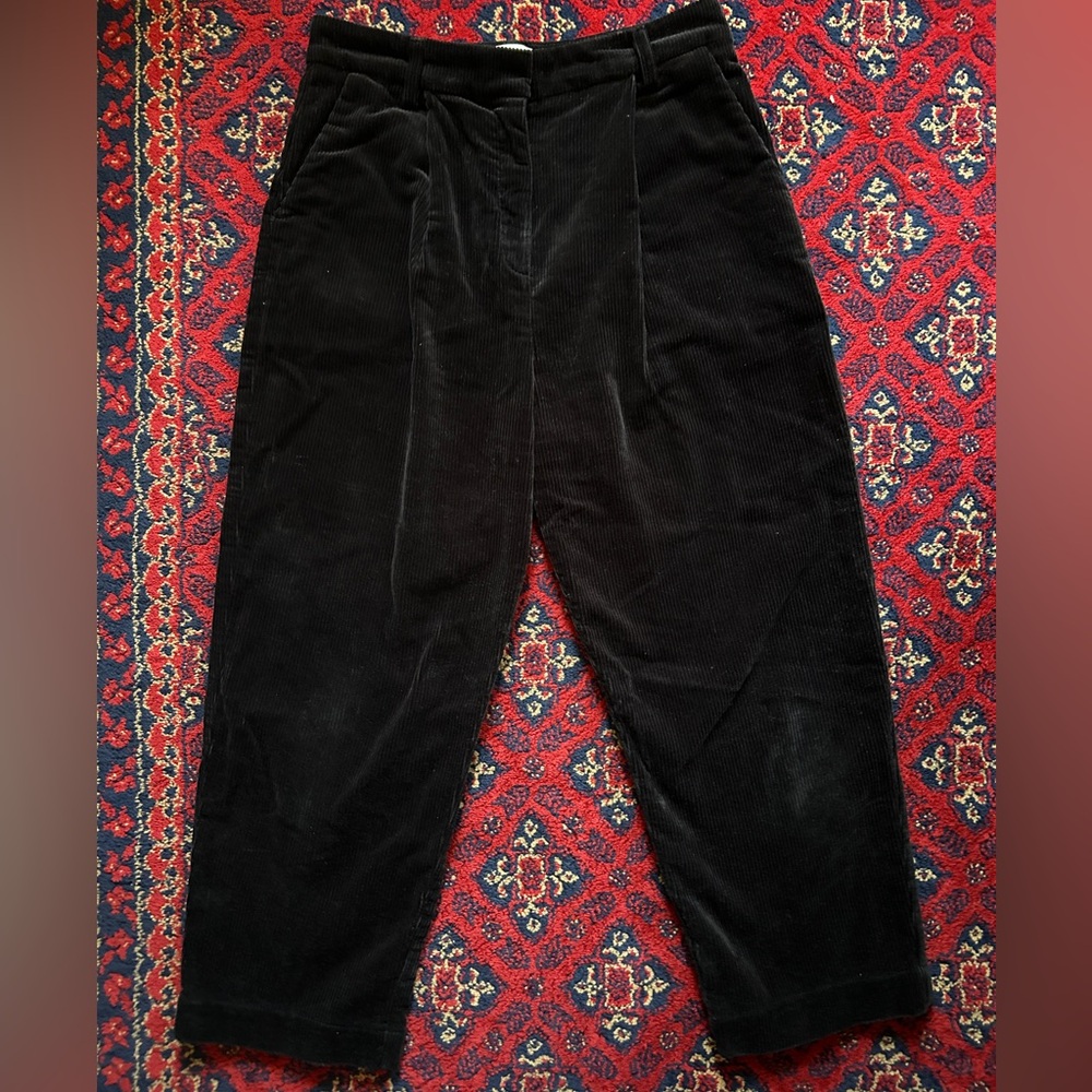 YMC Black Corduroy Market Trousers